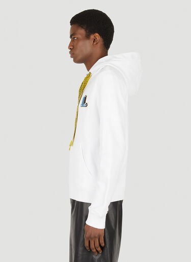 Lanvin Column Patch Hooded Sweatshirt White lnv0147035