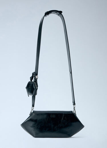 GANNI Bou East West Box Shoulder Bag Black gan0266019