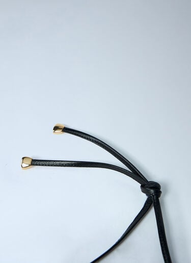 Sardine Leather Necklace Bottega Veneta Sardine Leather Necklace Black bov0263037