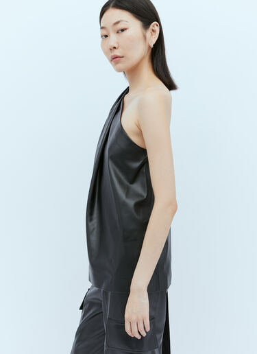 One Shoulder Scarf Top Stella McCartney One Shoulder Scarf Top Black stm0254002