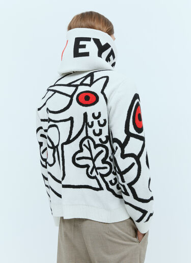 Detachable Collar Sin Knit Sweater Walter Van Beirendonck Detachable Collar Sin Knit Sweater White wlt0154005