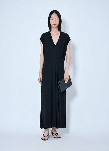LN-CC® - Toteme: V-Neck Jersey Dress - Black Toteme V-Neck Jersey Dress Black tot0265019
