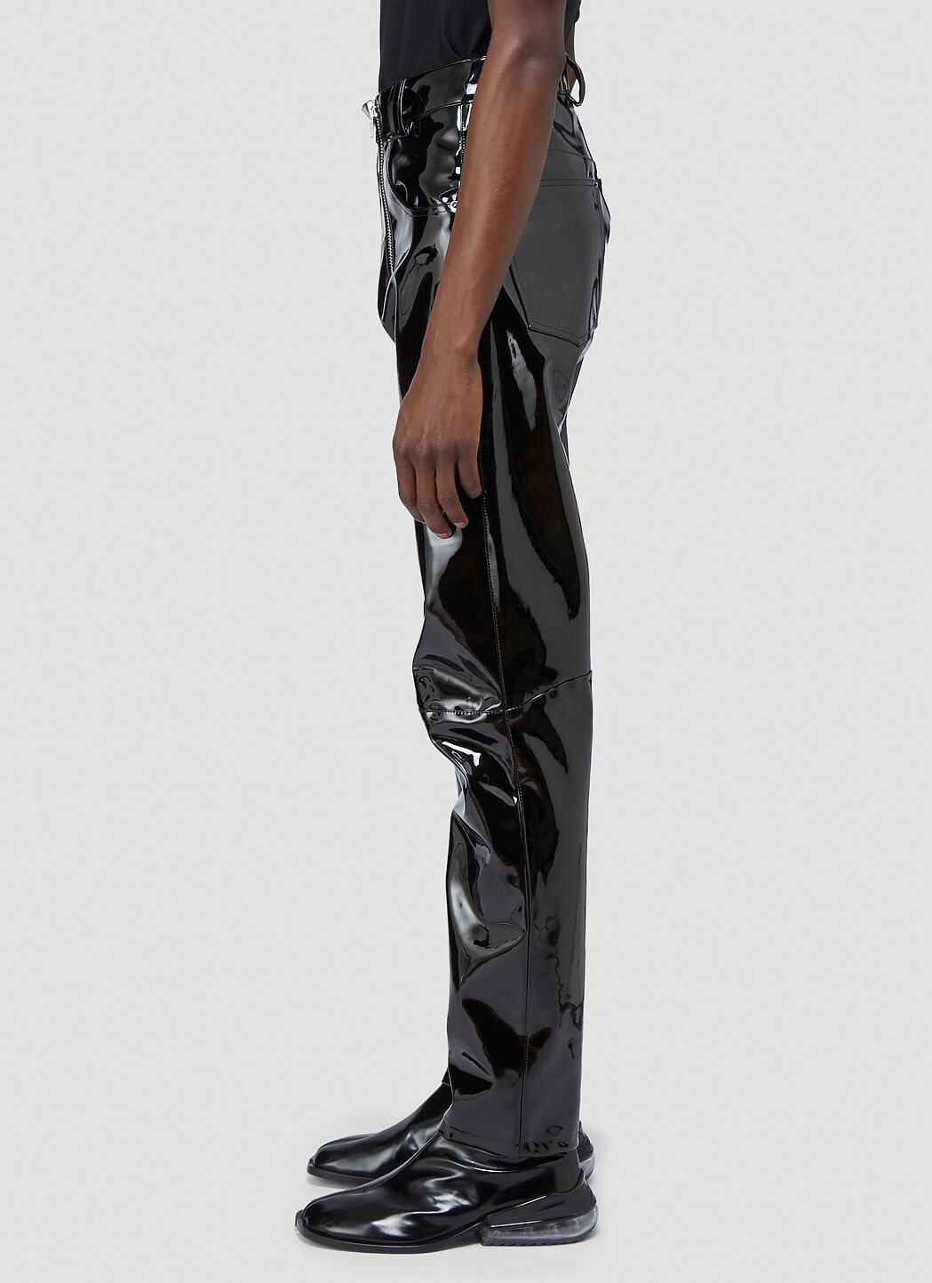 GmbH SS20 black vinyl pants clubaffaires propulsion