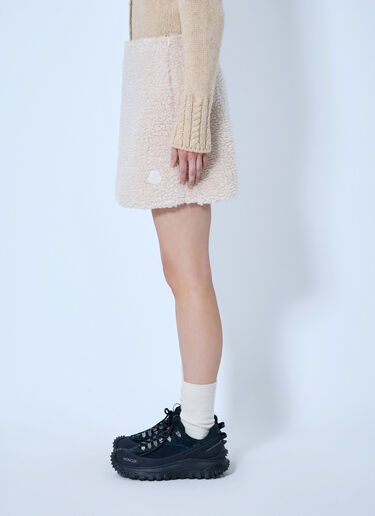 LN-CC® - Moncler: Teddy Mini Skirt - Cream Moncler Teddy Mini Skirt Cream mon0266020