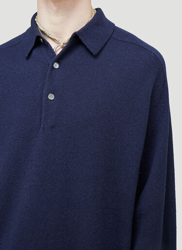 Acne Studios Polo Collar Sweater Blue acn0144018
