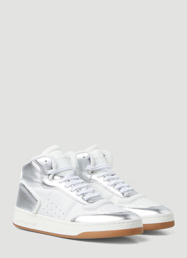 Saint Laurent SL/80 High Top Sneakers Silver sla0249112