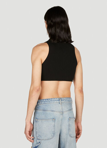 Courrèges Suspender Strap Crop Top Black cou0152012