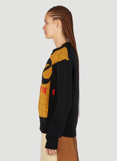 Marni x Carhartt 블렌디드 로고 인타르시아 스웨터 블랙 mca0250007