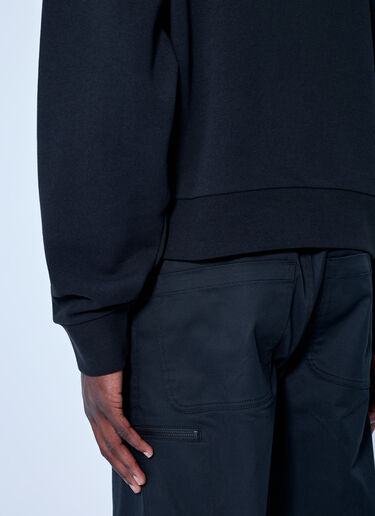 LN-CC® - Moncler: Half-Zip Sweatshirt with Logo Patch - Black Moncler Half-Zip Sweatshirt with Logo Patch Black mon0166053