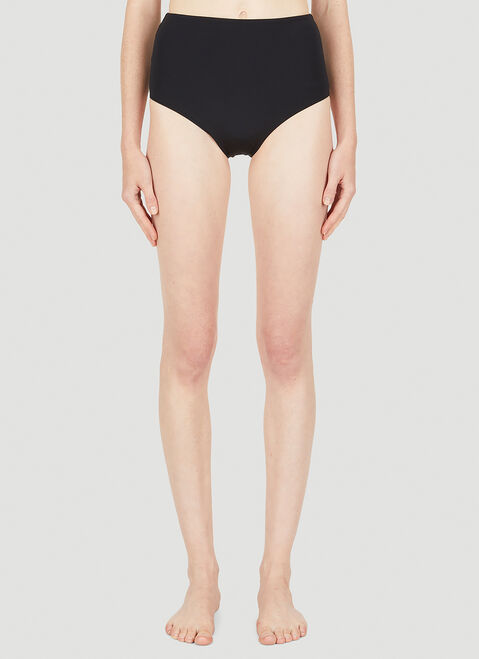 Ziah 90s High Waisted Bikini Bottoms Black zia0251003