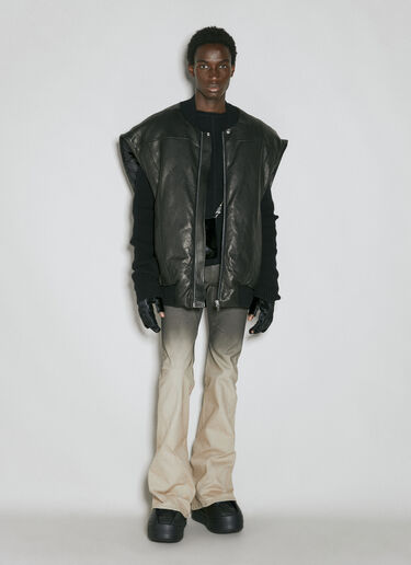 Rick Owens Oversized Padded Leather Gilet Black ric0154006