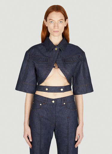 Jacquemus Le Haut De Nimes Yuma Top Blue jac0251053