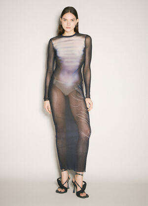Jean Paul Gaultier Le Mâle Crewneck Maxi Dress Ecru jpg0260002