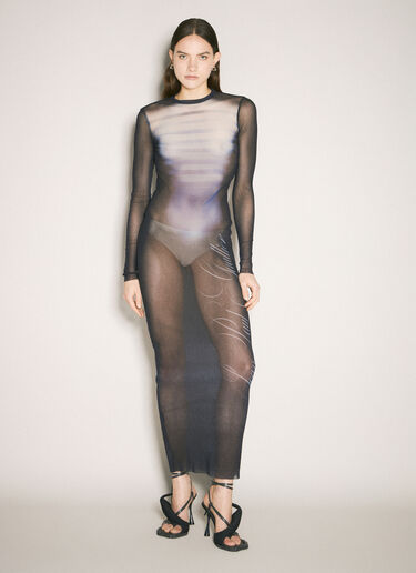 Jean Paul Gaultier Le Mâle Crewneck Maxi Dress Navy jpg0259001
