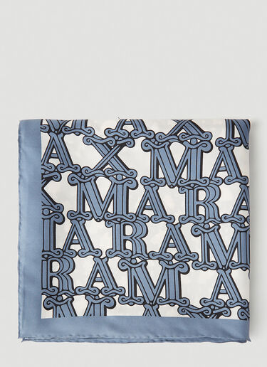 Logo Print Scarf Max Mara Logo Print Scarf Light Blue max0252082