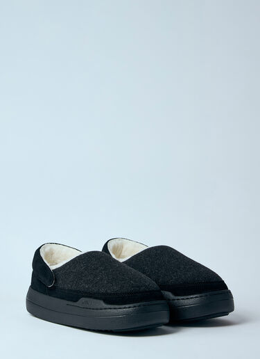 Moon Boot Park Clog Felt Mules Black mnb0260008