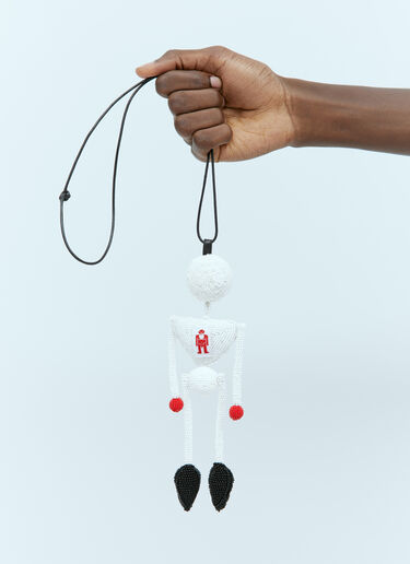 One Eyed Skeleton 3D Beaded Necklace Walter Van Beirendonck One Eyed Skeleton 3D Beaded Necklace White wlt0154030