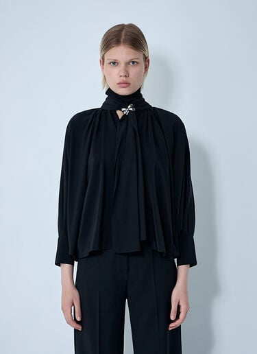Max Mara Silk Blouse Black max0261009