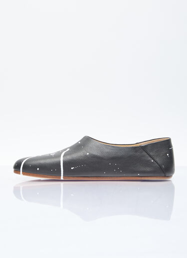 MM6 Maison Margiela 페인트 스플래터 바부슈 슬리퍼 블랙 mmm0255034