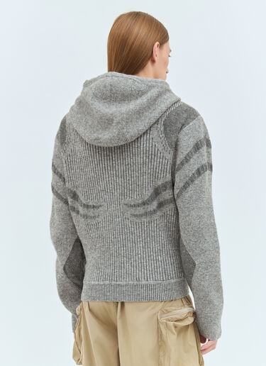 Charlie Constantinou Plated Zip Hooded Sweater Grey cco0158002