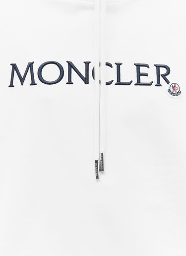 Moncler 徽标刺绣连帽运动衫 白色 mon0255034