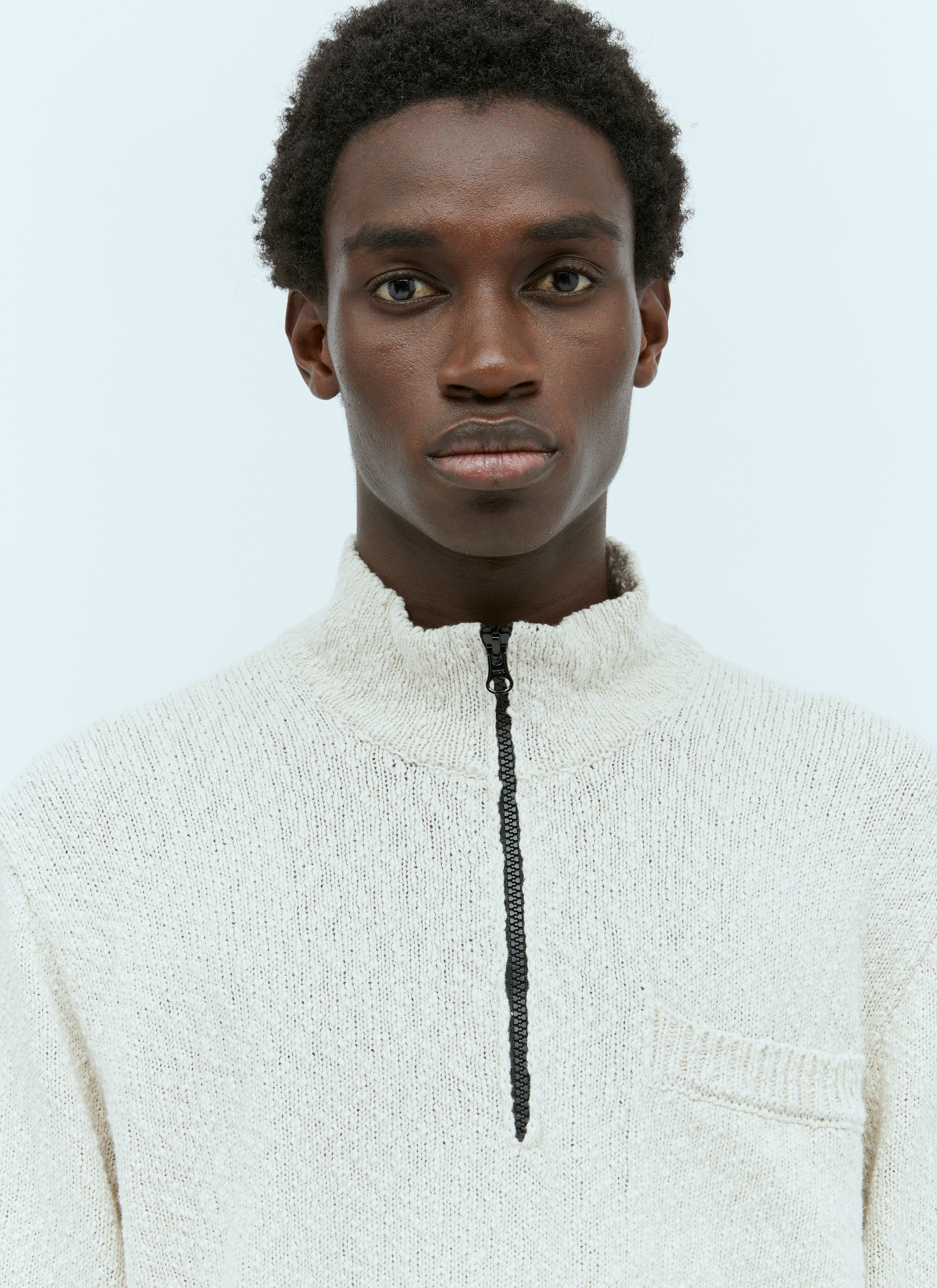 Stone Island Men s Half Zip Textured Knit Sweater in Beige LN CC