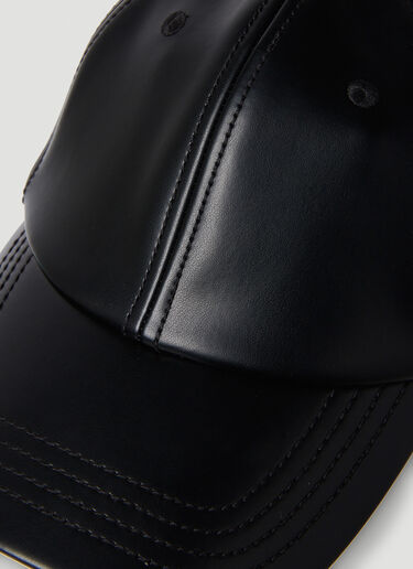 Acne Studios Faux Leather Baseball Cap Black acn0152038