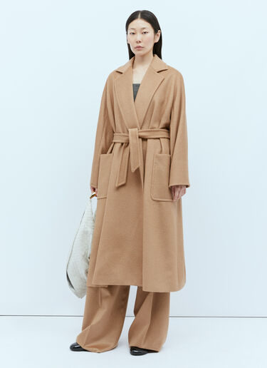 Max Mara Wool Robe Coat Camel max0254068