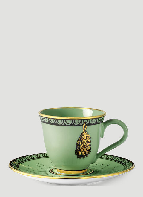 Gucci Set of Two Odissey Demitasse Cups with Saucers Blue wps0690060