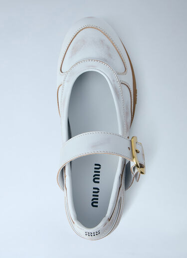 Miu Miu Gymnasium Ballerina Flats White miu0264112