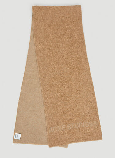 Logo Knit Scarf Acne Studios Logo Knit Scarf Beige acn0150086