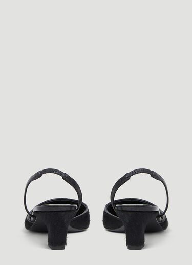 Acne Studios Hairy Slingback Heels Black acn0254020