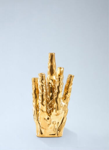 POLSPOTTEN Sculptural Brass Candle Holder Gold wps0692209