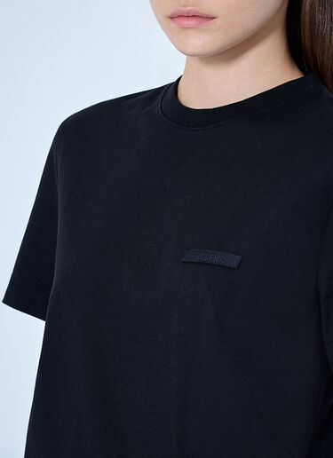 LN-CC® - Jacquemus: Gros Grain Short-Sleeve T-Shirt - Black Jacquemus Gros Grain Short-Sleeve T-Shirt Black jac0266022