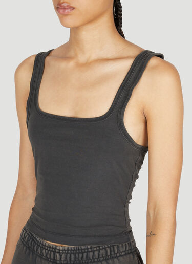 Entire Studios Square Neck Cropped Tank Top Black ent0253017