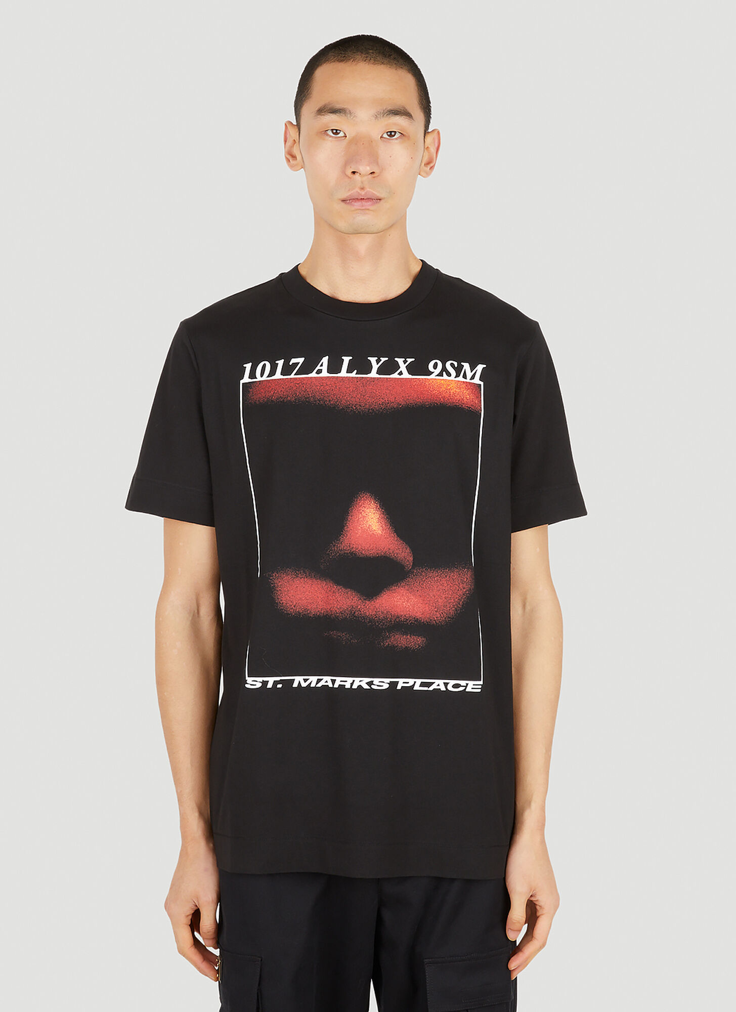 Shop Alyx Icon Face T-shirt In Black