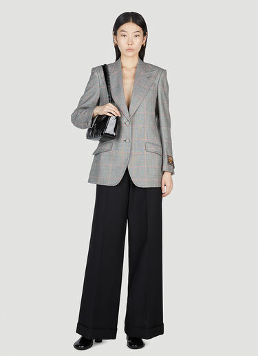Gucci Maison De L'Amour Check Blazer Grey guc0253038