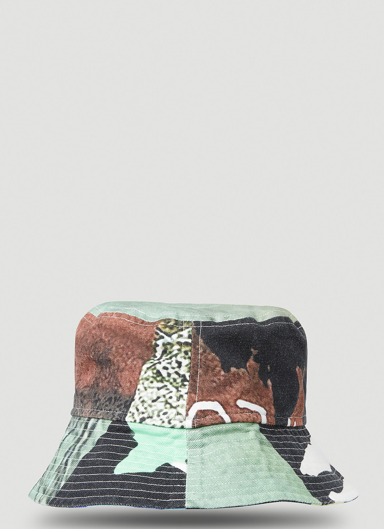 Drx X Stefan Meier X Ln-cc Graphic-print Cotton Bucket Hat In Green