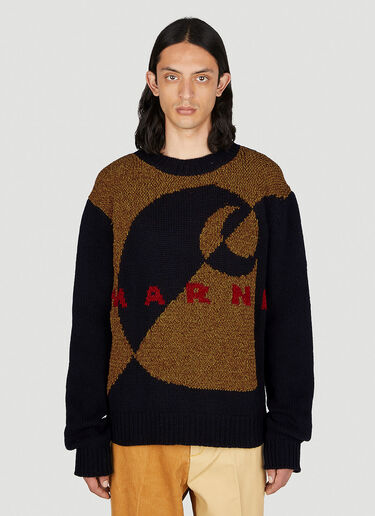 Marni x Carhartt 로고 스웨터 블랙 mca0150002