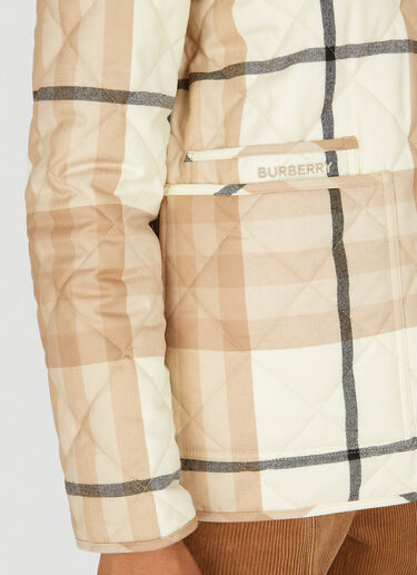 Burberry 格纹绗缝夹克 米 bur0249003