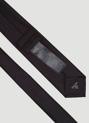 Prada Gabardine Nylon Triangle Logo Tie Black pra0134026
