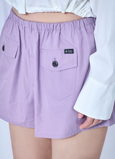 Prada Elasticated Waist Utility Shorts Purple pra0265005