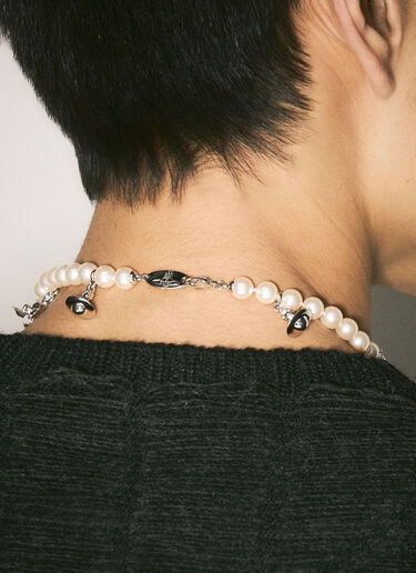 Vivienne Westwood Anglo Pearl Necklace Silver vww0158009