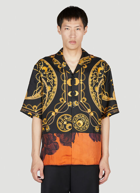Hender Scheme Graphic Print Shirt Beige hes0348031