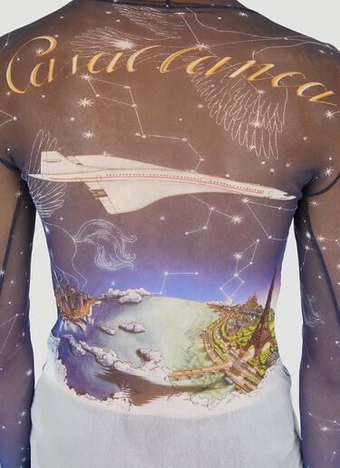 Casablanca Vol de Nuit Mesh Top Navy cbl0150015