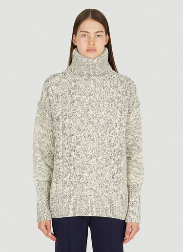 Sportmax Giochi Cable Knit Sweater Grey spx0250009