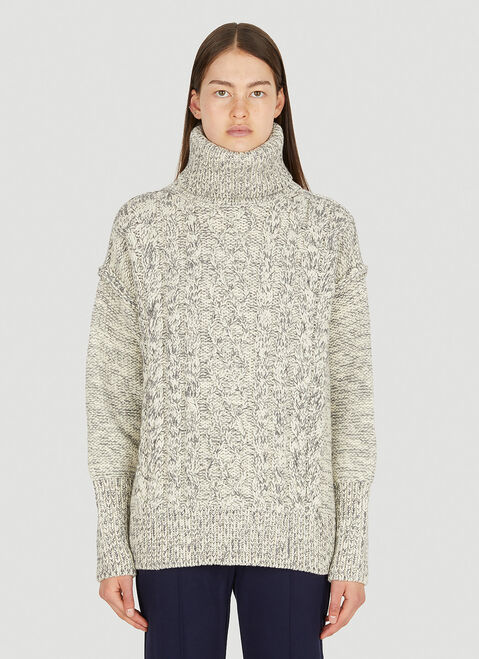 Sportmax Giochi Cable Knit Sweater Blue spx0254005