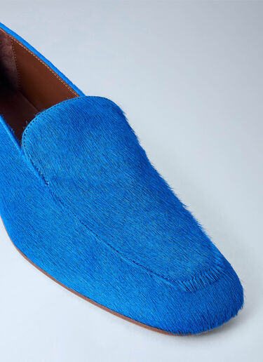 Dries Van Noten Calf Hair Loafers Blue dvn0266043