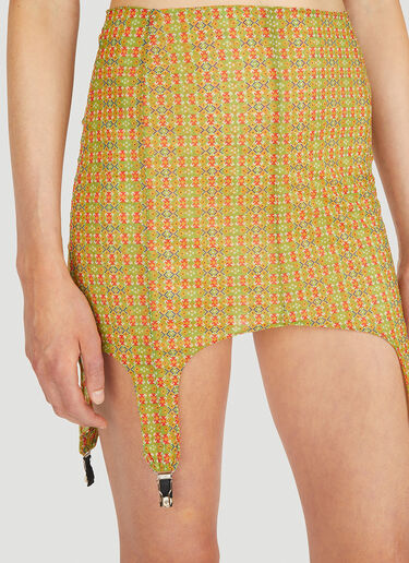 LOUISE LYNGH BJERREGAARD Folklore Garterbelt Skirt Green llb0250007