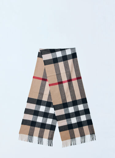 Burberry Check Cashmere Scarf Beige bur0159023